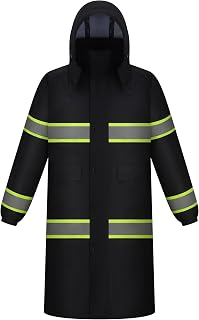 Class 3 High Visibility Rain Gear for Men,Rain Safety Jacket Trench Coat Reflective Rain Suits for Men Waterproof