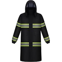 Gasoline Class 3 High Visibility Rain Gear for Men,Rain Safety Jacket Trench Coat Reflective Rain Suits for Men Waterproof