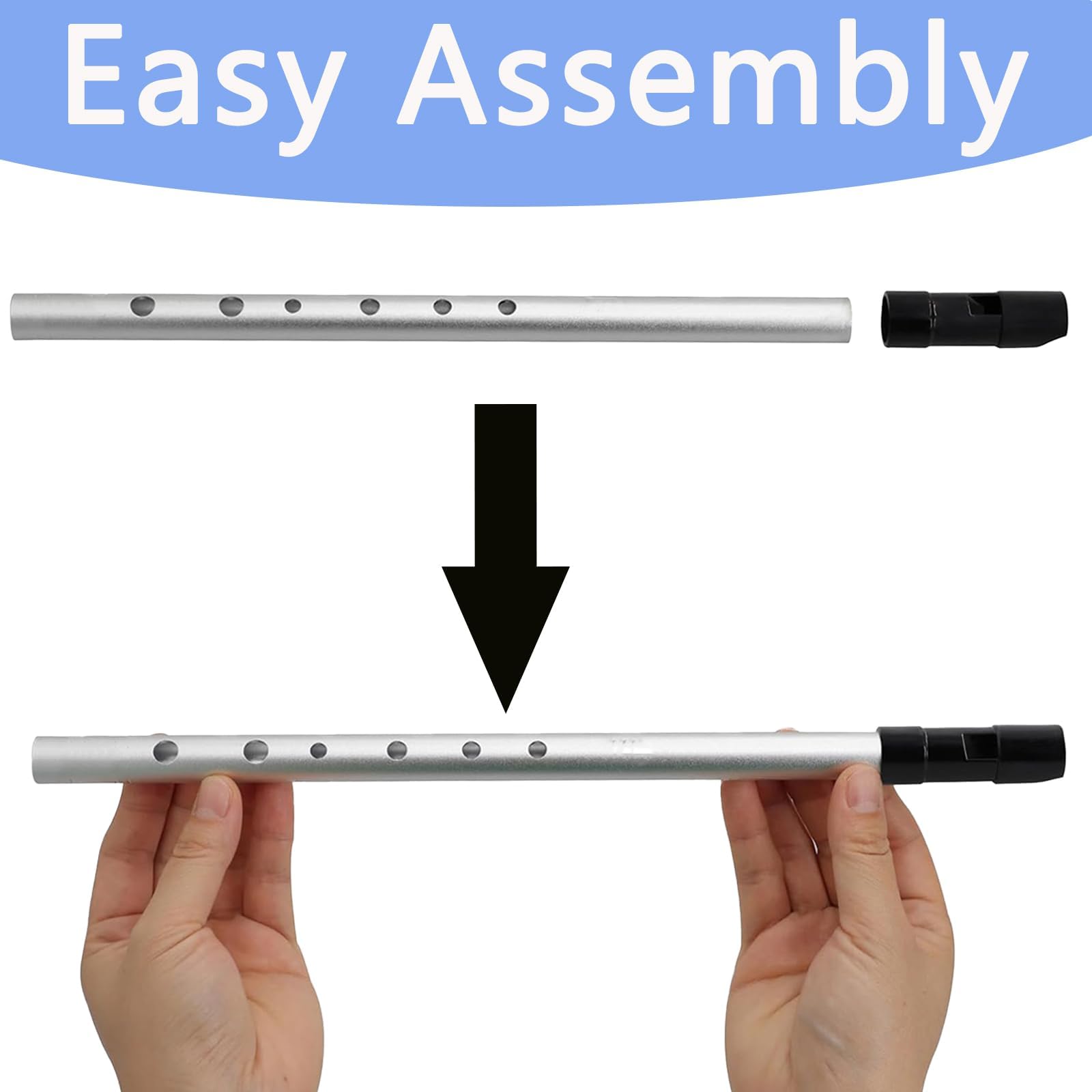 2PCS Tin Whistle in D, Traditional Irish Music Penny Flute Instrument for Beginners Intermediates & Experts Band Performance - Image 4