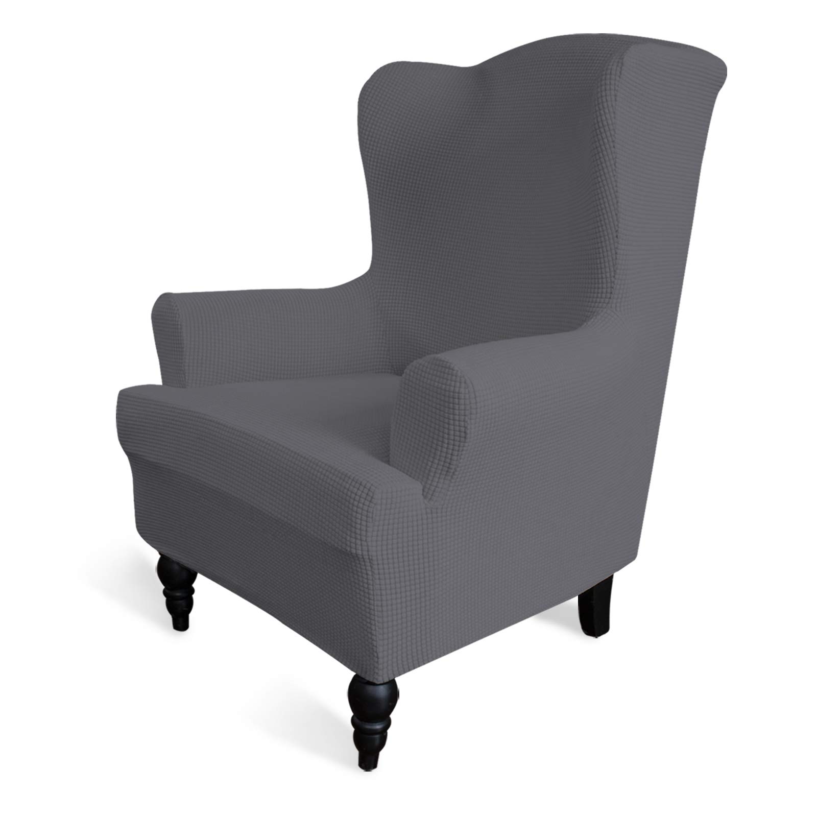 Easy-Going Stretch Wingback Chair Sofa Slipcover Gray