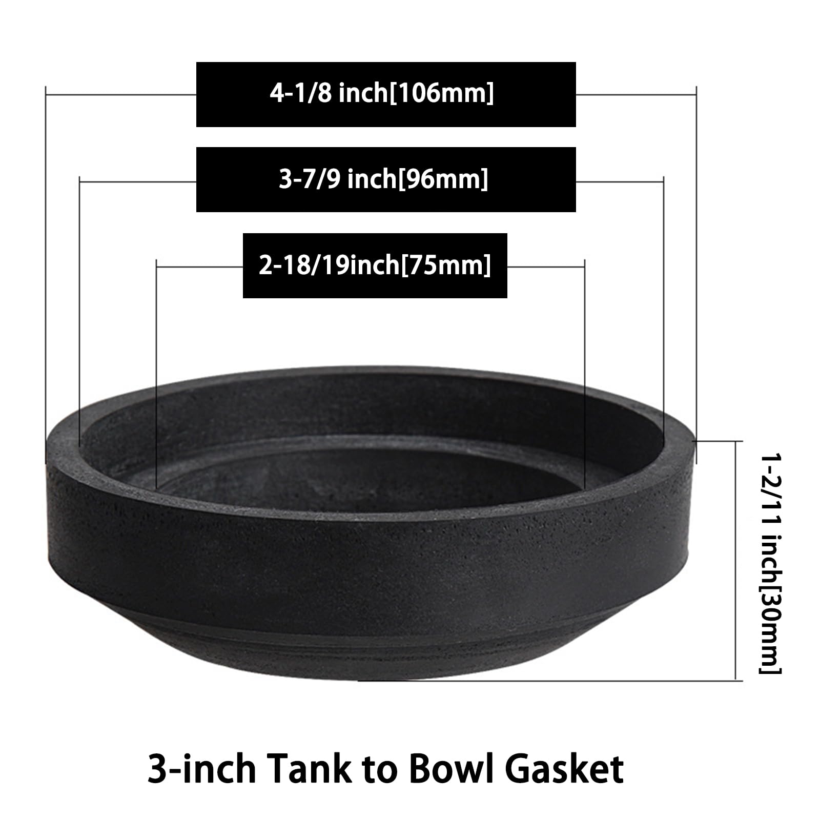 El kit de montaje de tanque a cuenco incluye junta, compatible con inodoros Toto Drake, modelo de dos piezas, pieza de repuesto 9BU024E y THU833-A