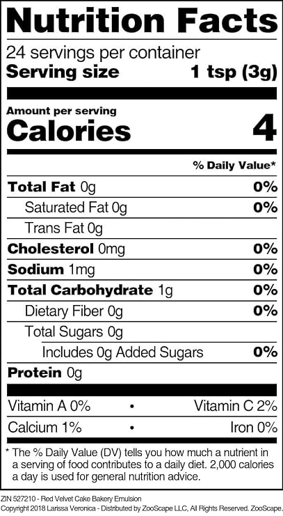 Red Velvet Cake Bakery Emulsion (4 oz, ZIN: 527210)