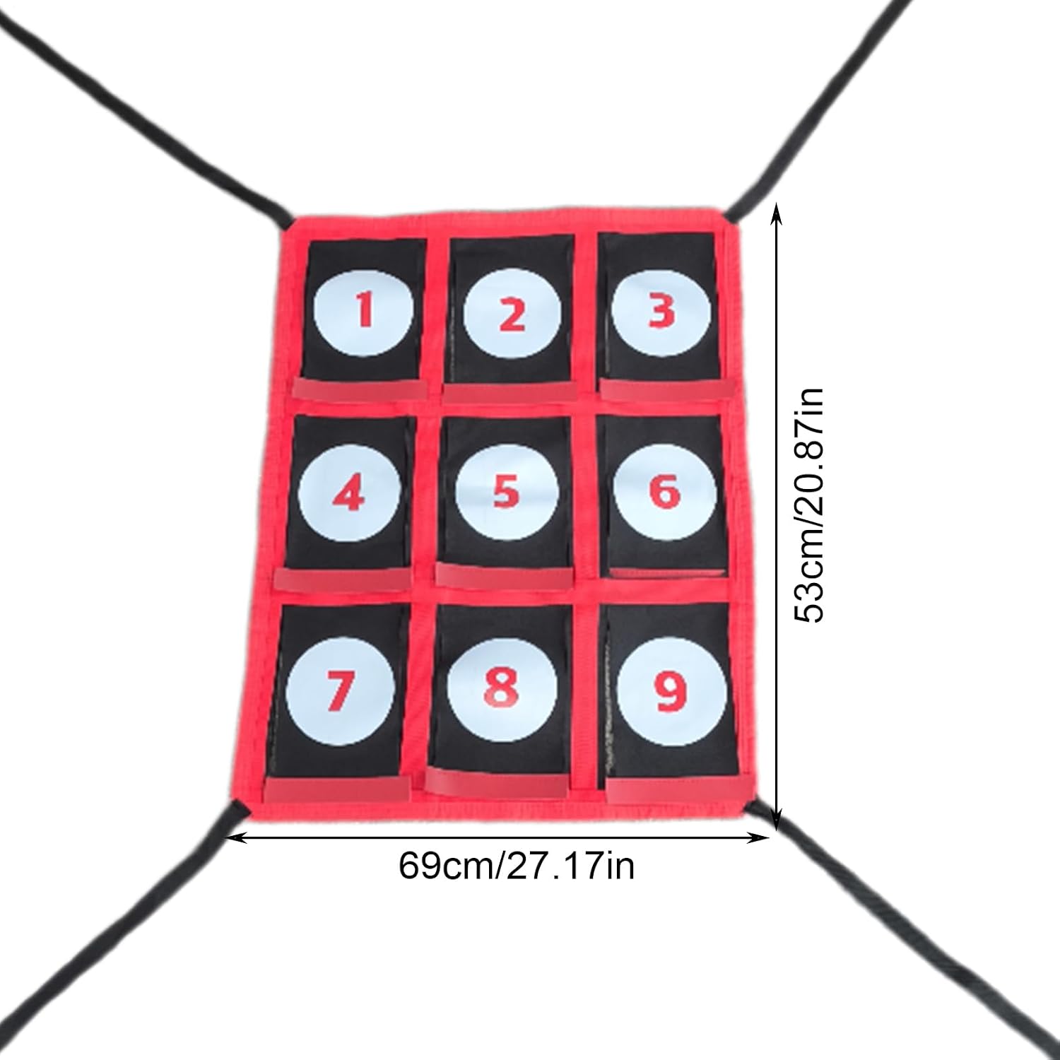 Pitching Target Baseball Softball Training 9-Hole Accuracy Aid Portable Strike Zone Net Adjustable Indoor Outdoor Backyard Field Practice Tool for Kids Players Skill Development