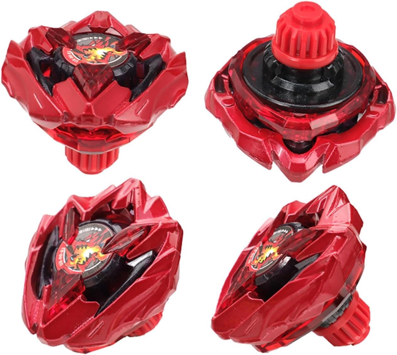 DEZAWRTY Gyro X Set, Attack Type with X String Launcher, Right-Spin Starter Pack, Great Toy Gift for Boy Kid 6+(Red) - Image 2
