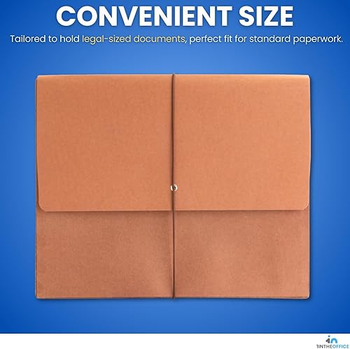 Miniatura 5 de 1InTheOffice Cartera expandible con solapa y cierre de cordón, expansión de 5-1/4 pulgadas, tamaño legal (paquete de 2)