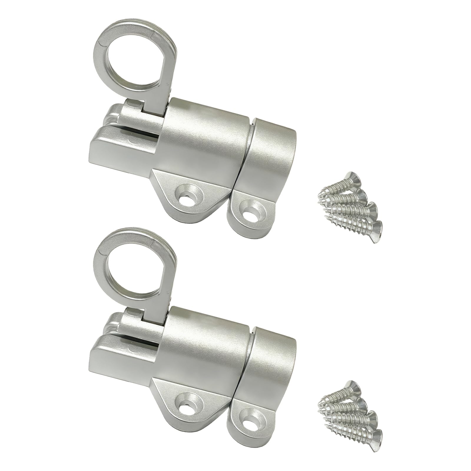 2Pcs Spring Bounce Door Bolt Automatic Latches Hardware Aluminum Alloy Window Latches Window Gate Security Pull Rings Spring Bounce Door Bolt