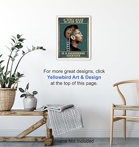 Vista 14 de Black Art African American Decor - Classroom Decor - Inspirational Motivational Positive Quotes - Black Culture Poster - Educational Wall Print