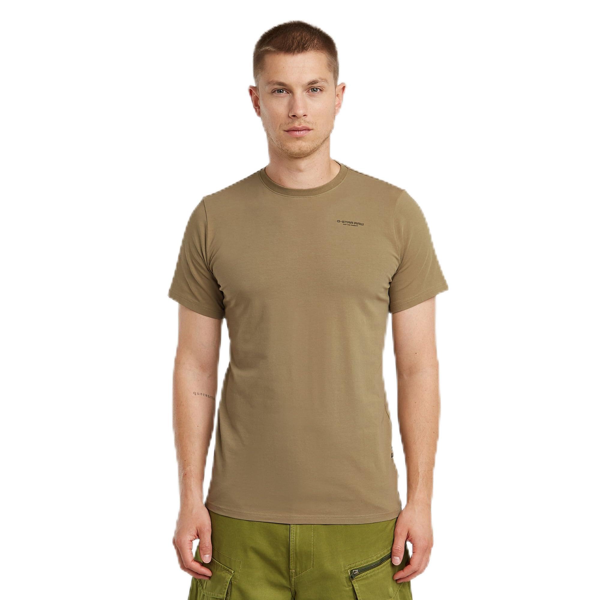 G-Star Men's Green (Ensis Green D19070-C723-6057) Slim Base T-Shirt, Xxl