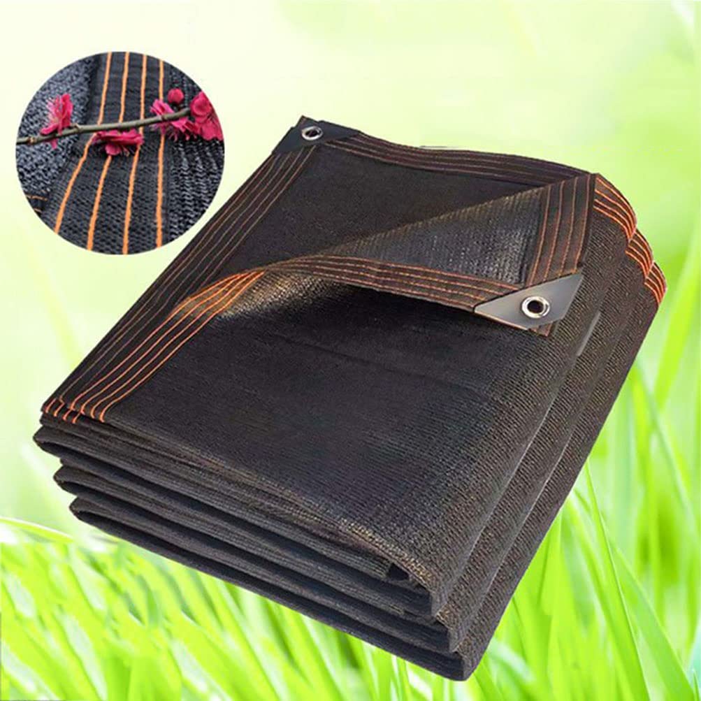 Tenda da Sole per Esterno, Tessitura ?a Rete Nero Panno Sunblock Antistrappo Vela Ombreggiante Asole Rinforzate Parasole 80g/m², utilizzato in Cortili balconi Kennel Piscina (1.8 * 6m)