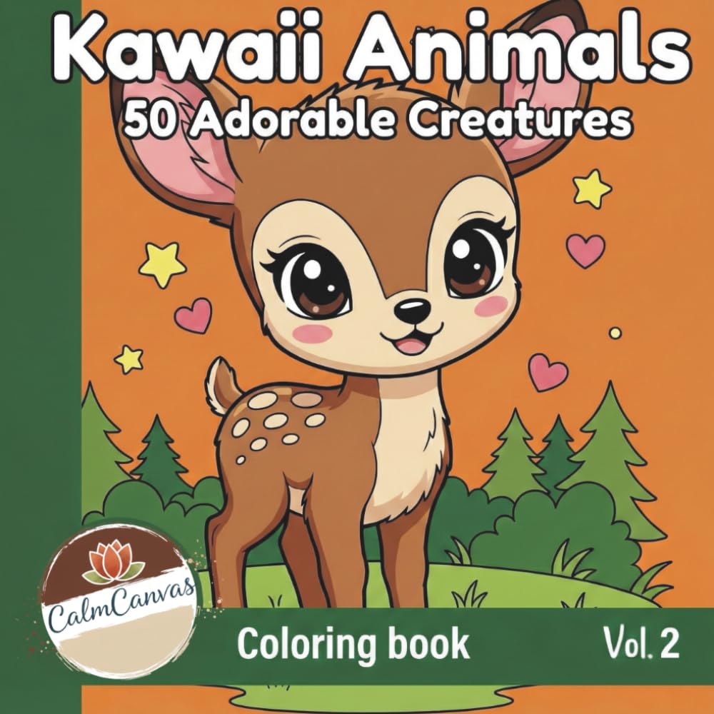 Kawaii Animals: Cute Chibi-Style Creatures to Color for Kids and Adults (Kids Collection)