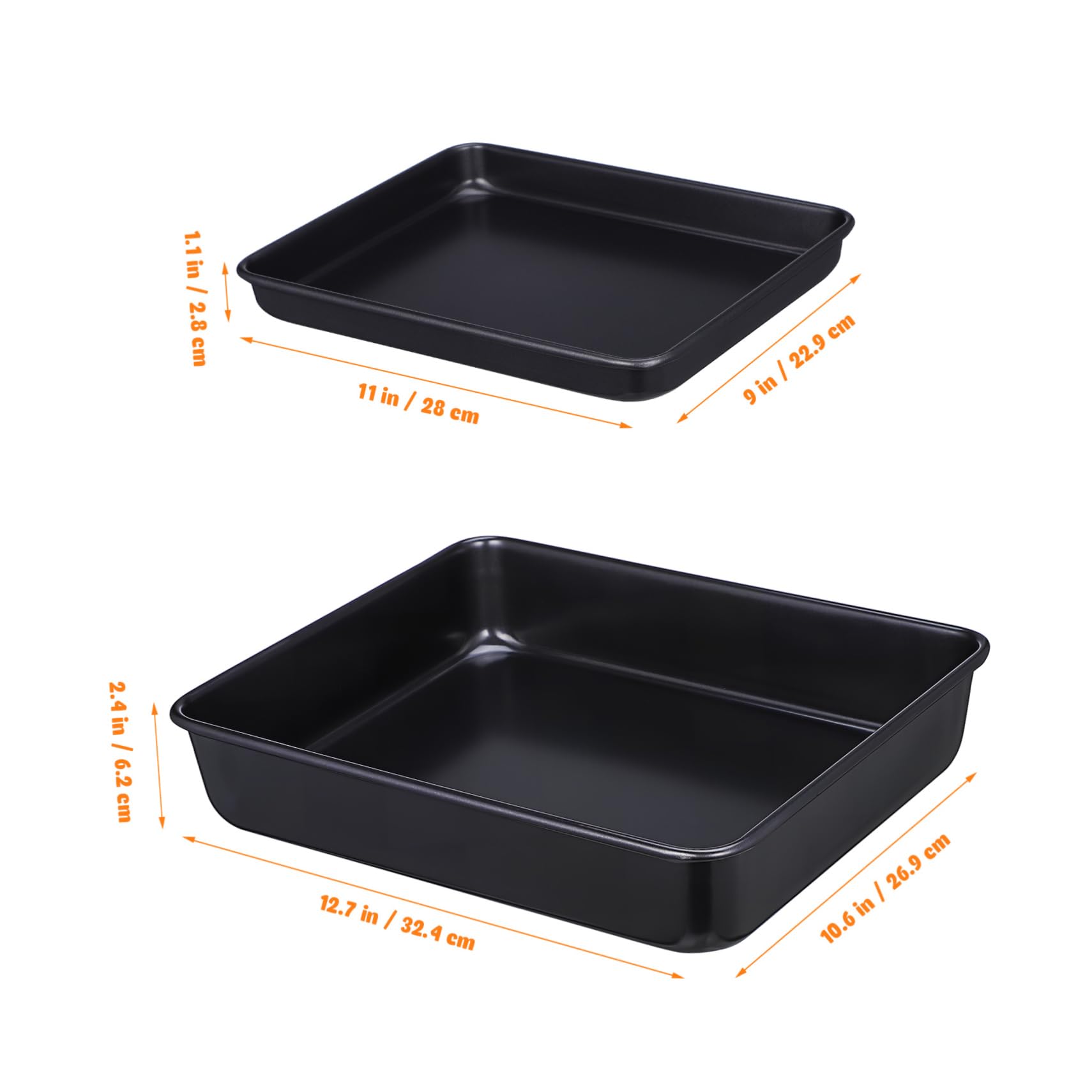 2stücke Ofenbleche Aus Edelstahl Backblech Für Toaster-ofen Backbleche Metallbleche Zum Backen Und Grillen Kochbleche Für Küche