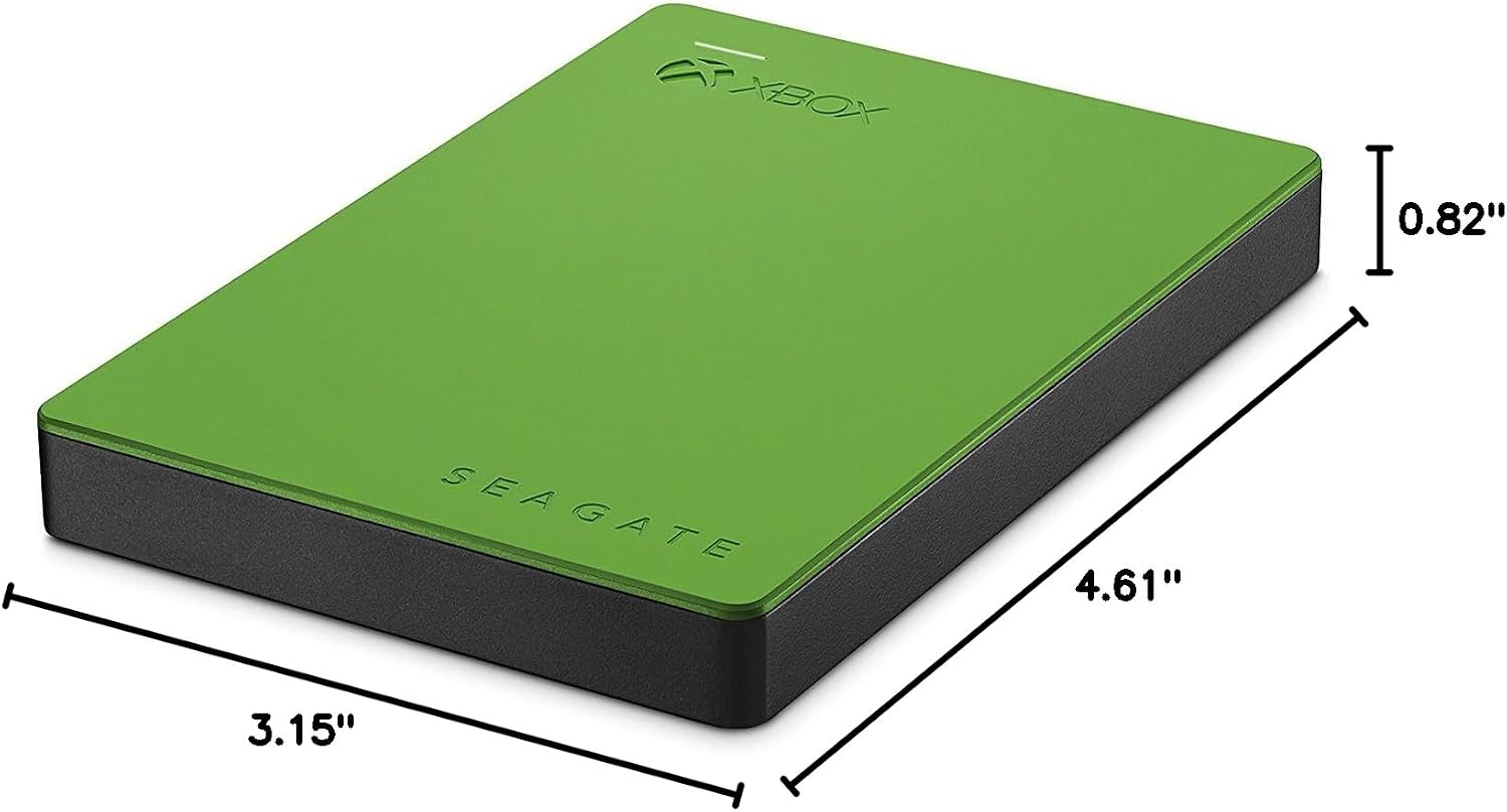 Seagate Game Drive for Xbox Green External Hard Drive Xbox One & 360 USB 3.0 (Renewed), Capacity:4.000GB (4TB)