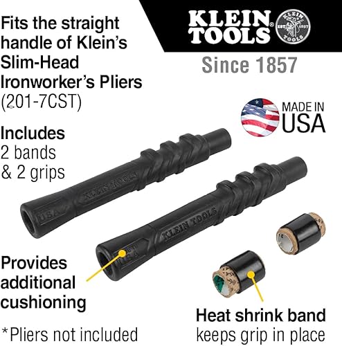 Miniatura 2 de Klein Tools M200ST Kit de agarre de cojín de alicates con bandas termorretráctiles, fabricado en Estados Unidos, uso con alicates Klein Slim-Head