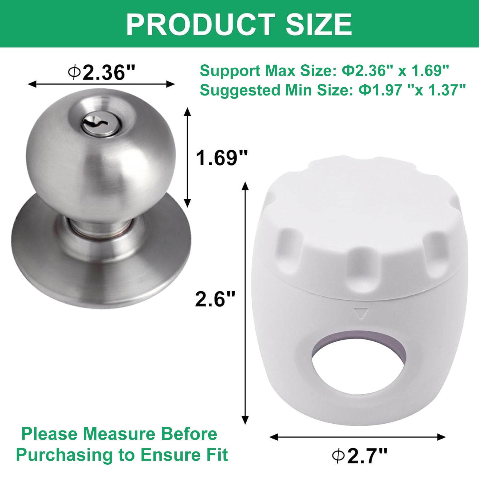Childproof Door Knobs - Toddler Safety Locks -3