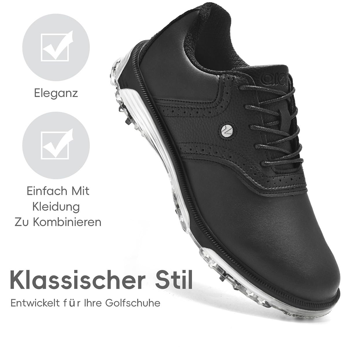 ULTIANT Scarpe da Golf Uomo, Impermeabili e Comfortevoli, Modello Classico con Suola Antiscivolo, Respiranti e Leggeri, Adatte per Gioco e Allenamento di Golf in Campo