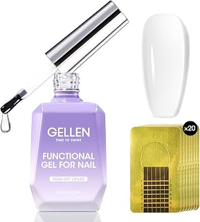 GELLEN 7 in 1 Builder Gel for Nails in a Bottle, 18ml Clear Builder Nail Gel for Nail Extension and Apex Building, UV Light Needed