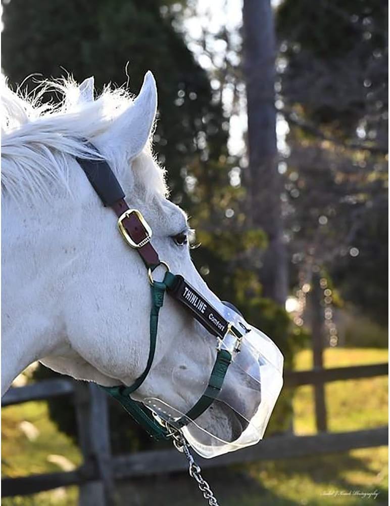 Thinline Flexible Filly Slow Feed Grazing Muzzle - Clear PVC, Horse, All Breeds, Clear