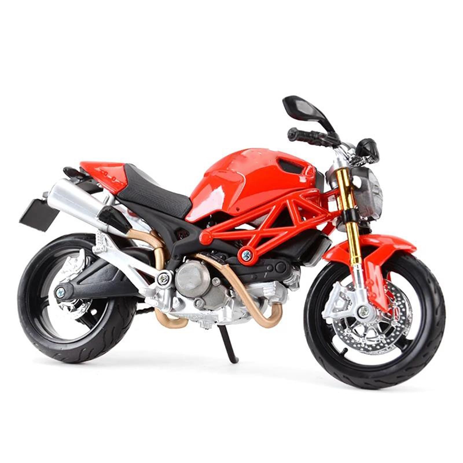 Modelo de Motocicleta Juguetes, Adornos Cumpleaños, Regalos, Escala 1:12, para Ducati Monster 696, Vehículos Fundición A Presión, Coleccionables, Pasatiempos, Modelo Motocicleta(Rosso)