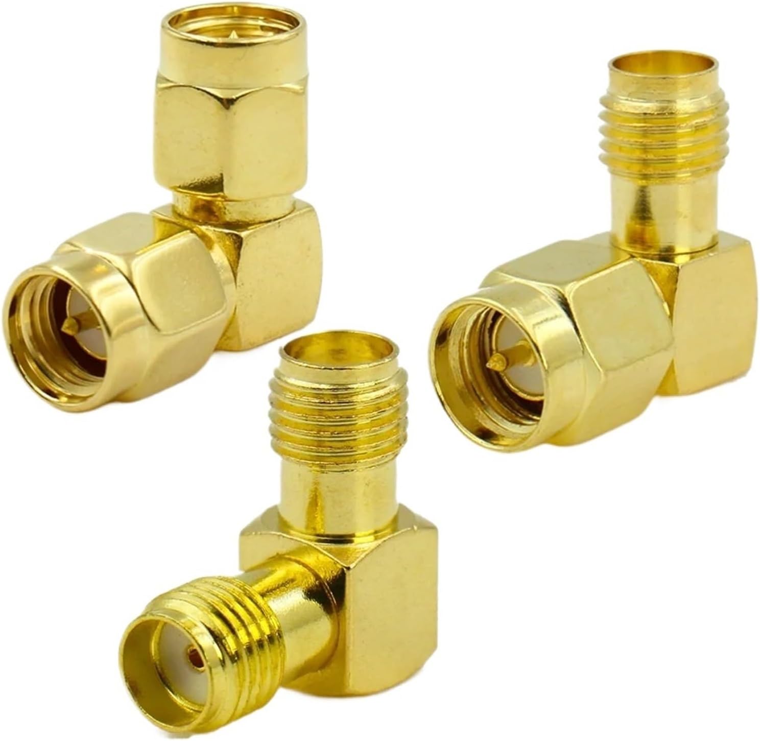 Connector SMA Male Elbow Converter 90 Degree Coaxial Adapter Right Angle(Type 1,10PCS)