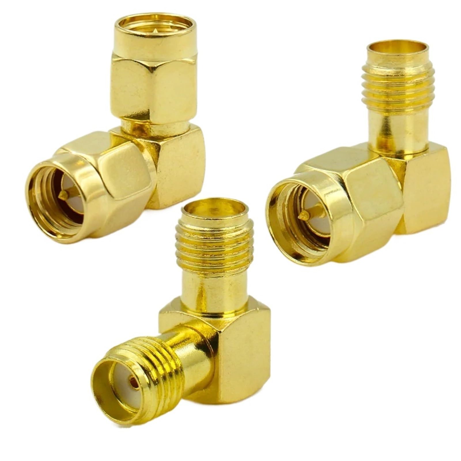 Connecteur SMA mâle coudé convertisseur 90 degrés adaptateur coaxial angle droit (type 3, 10 pièces)