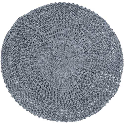 An Womens Dark Gray Cut Out Beanie Hat Fashion Beret Cap Mesh #TOP3