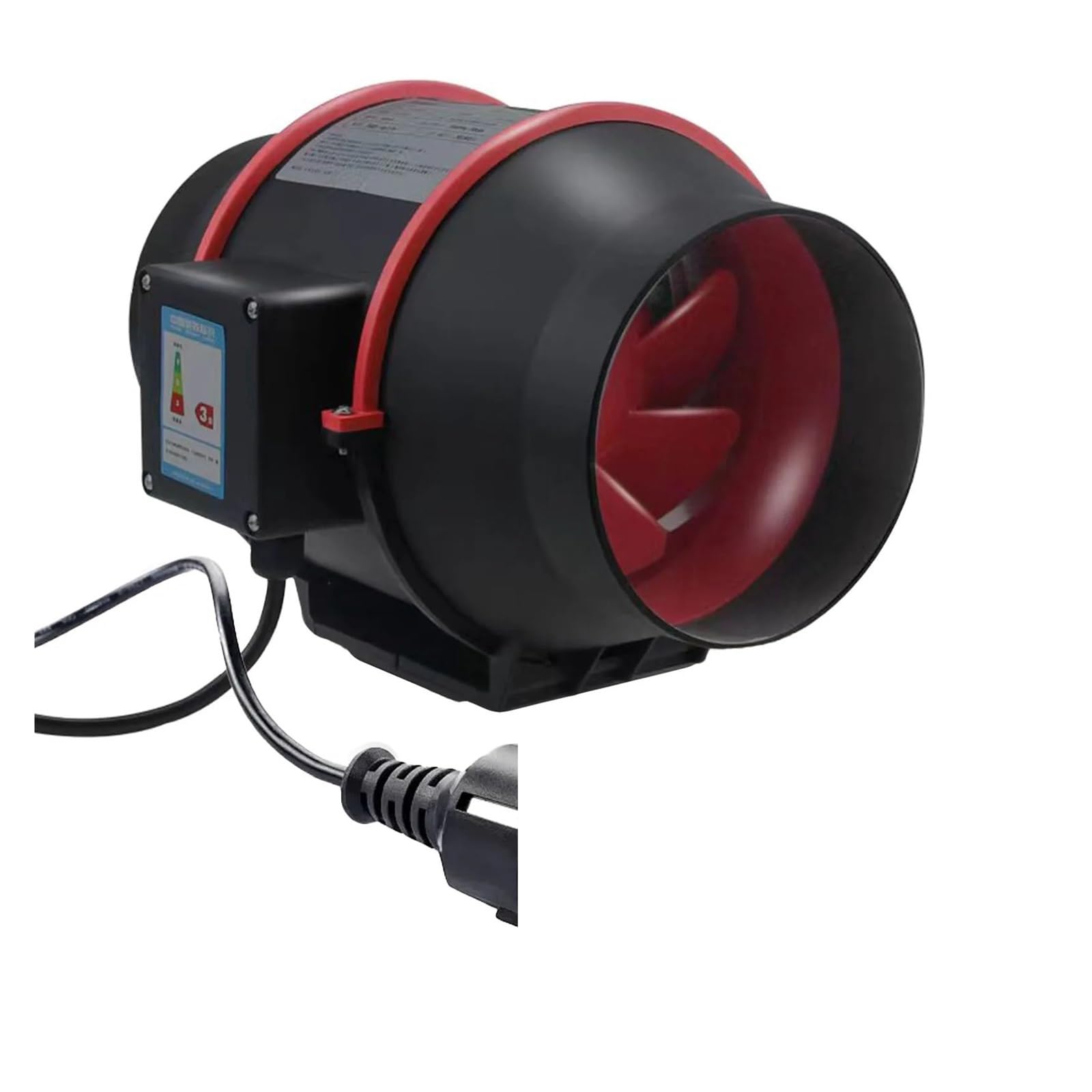 Ventilador de Extracción, 1 Uds Ventilador De Combustión Ventilador En Línea De Flujo Mixto Con Control De Velocidad De 100mm Con Control De Velocidad Variable Ventiladores De Escape Silenciosos De Al