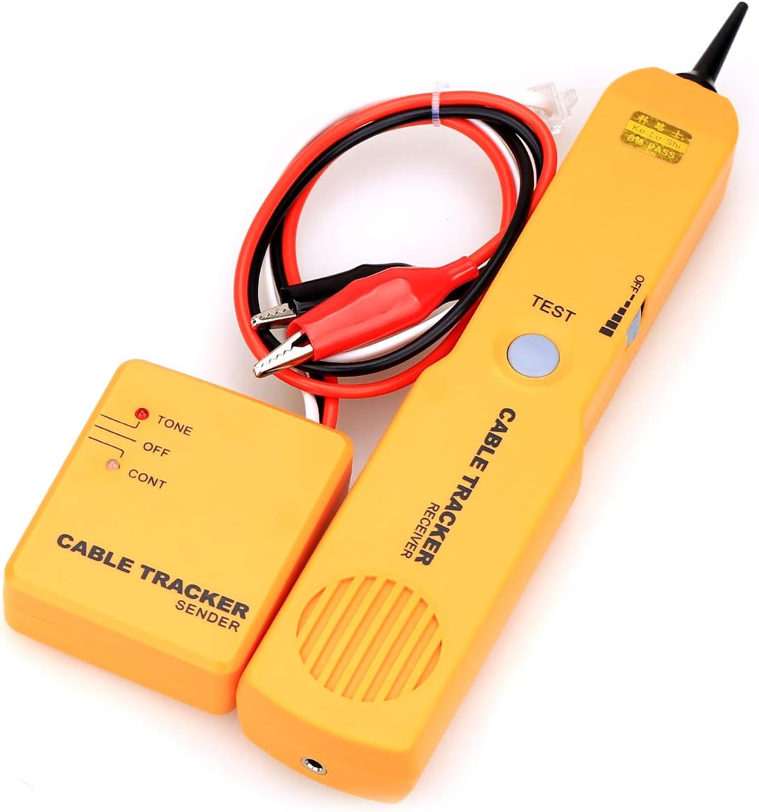 RJ11 Network Cable Tracker Line Finder Detector Tool （Yellow） linefinder Test, Measure & Inspect