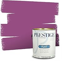 Vista 102 de PRESTIGE Pinturas de pintura interior e imprimación en uno, 1 galón, plano, combinación comparable de Sherwin Williams* Kimono Violet*