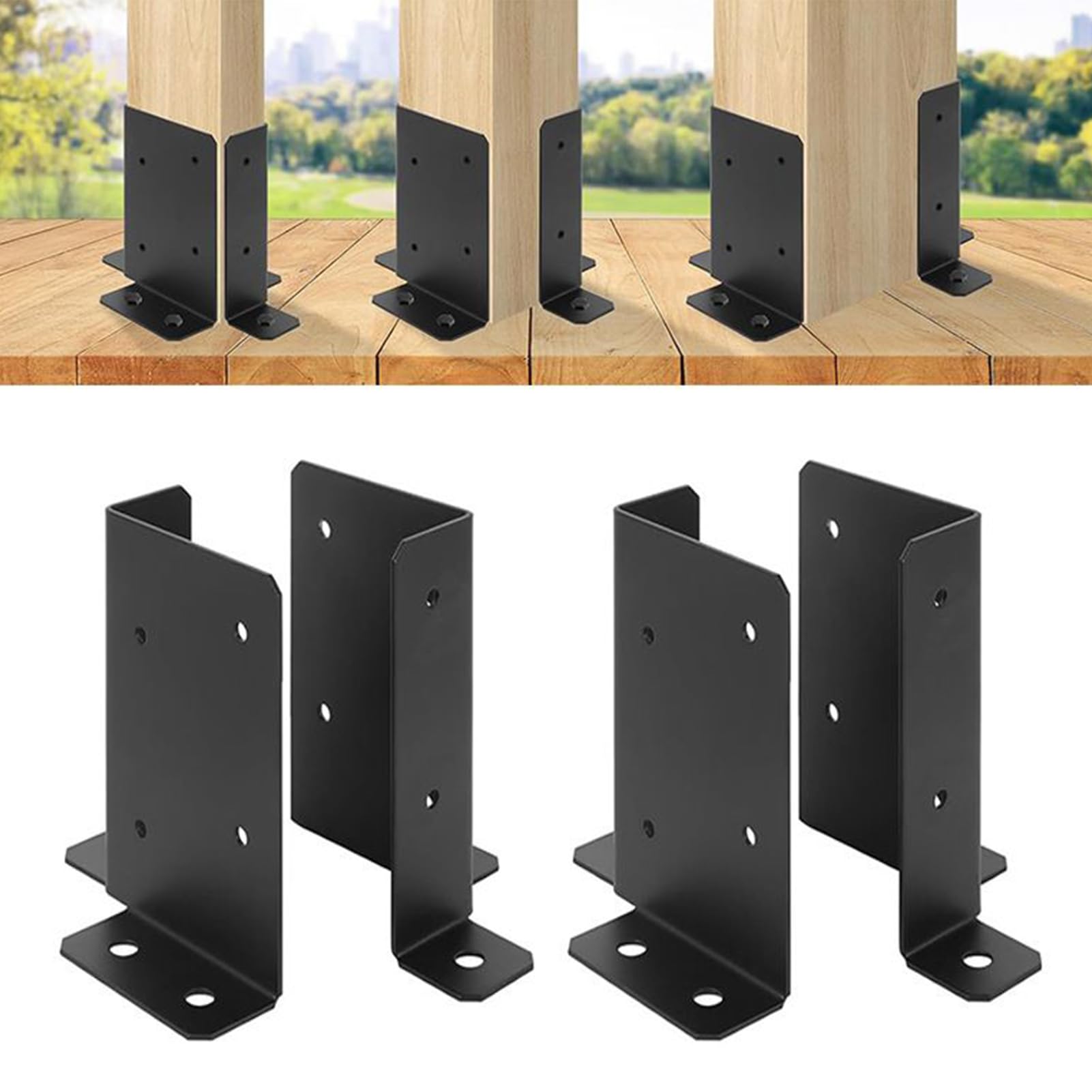 Montaje De Poste Soporte Hormigón Con Tapa Montaje