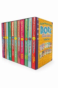 Dork Diaries 12 Books Complete Box Set by Rachel Renee Russell- Full Collection Books 112 Kids Diary Fiction Bestseller Series