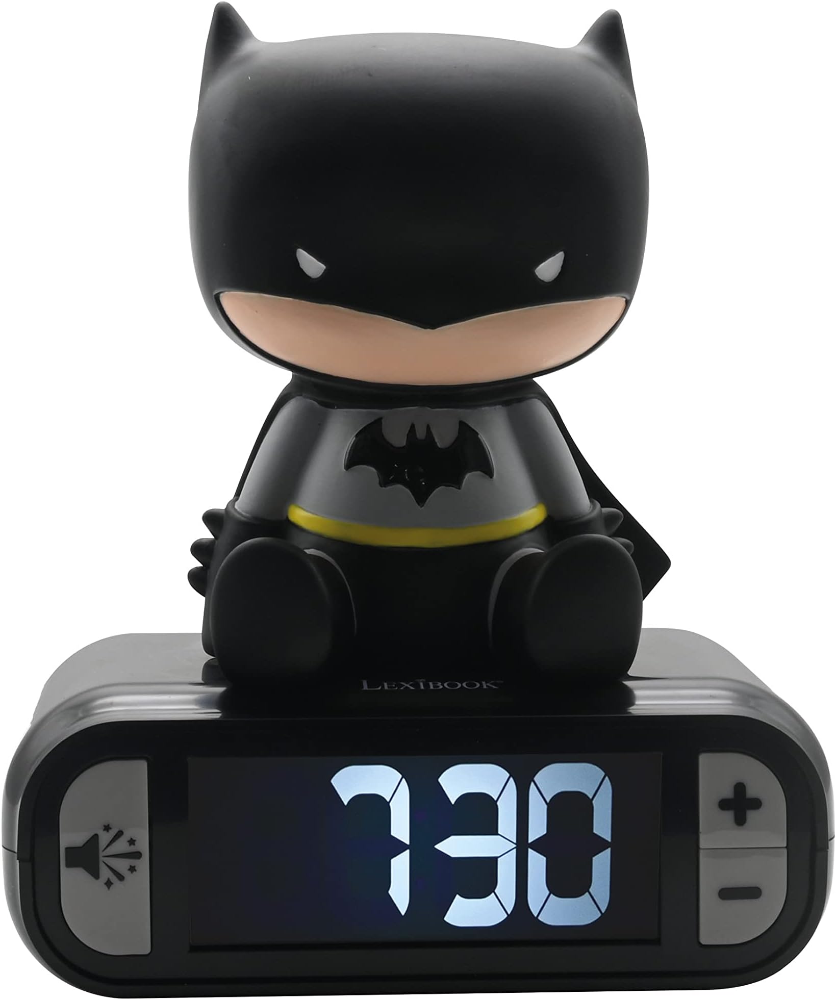 LEXiBOOK - Batman Digital Alarm Clock for Kids with Night Light Snooze, Childrens Clock, Luminous Batman, Black Colour - RL800BAT