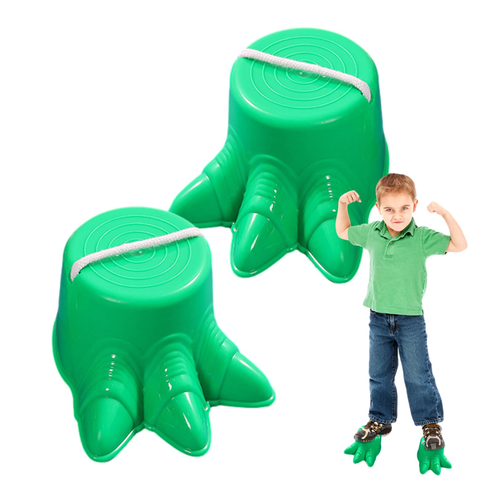 Stilts for Kids | Walking Buckets Big Feet Stilts | Classic Picnic Game Set Anti-Slip Dinosaur Foot Shape Stilt Walking Cup Toys for Kids Party Birthday Game School