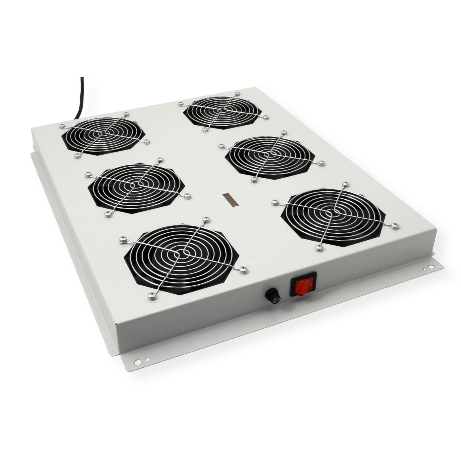 ROLINE Unité de Ventilation de Toit 19 Pouces 6 Ventilateurs, on/Off pour Armoire Serveur Gris