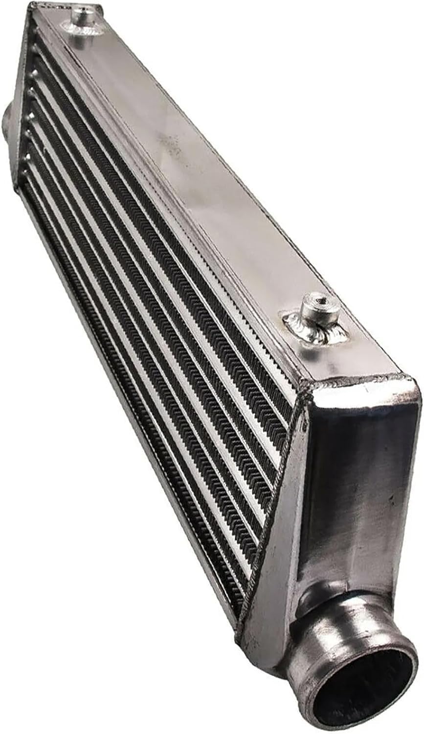 Universal Intercooler, 27''x7''x2.5" Front Mount Intercooler 2.5'' Inlet & Outlet Universal Aluminum Turbo Intercooler with for for All Cars Turbo Charger System (27"x7"x4" 3")