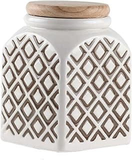 Household Ceramic Coffee Sugar Bowl Large-Capacity Sealed Cans Milk Powder Tea Cans Cereals Snack Storage Tank Set, Suitable For Sugar Food, Coffee Beans, Tea Storage Jars And Canisters
