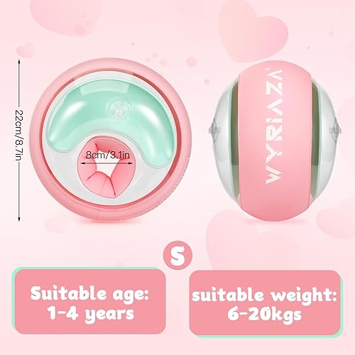 Miniatura 6 de Flotadores de brazo para niños de 1 a 6 años, flotadores de brazo para piscina de 13 a 44 libras, flotadores inflables para bebés, flotadores de