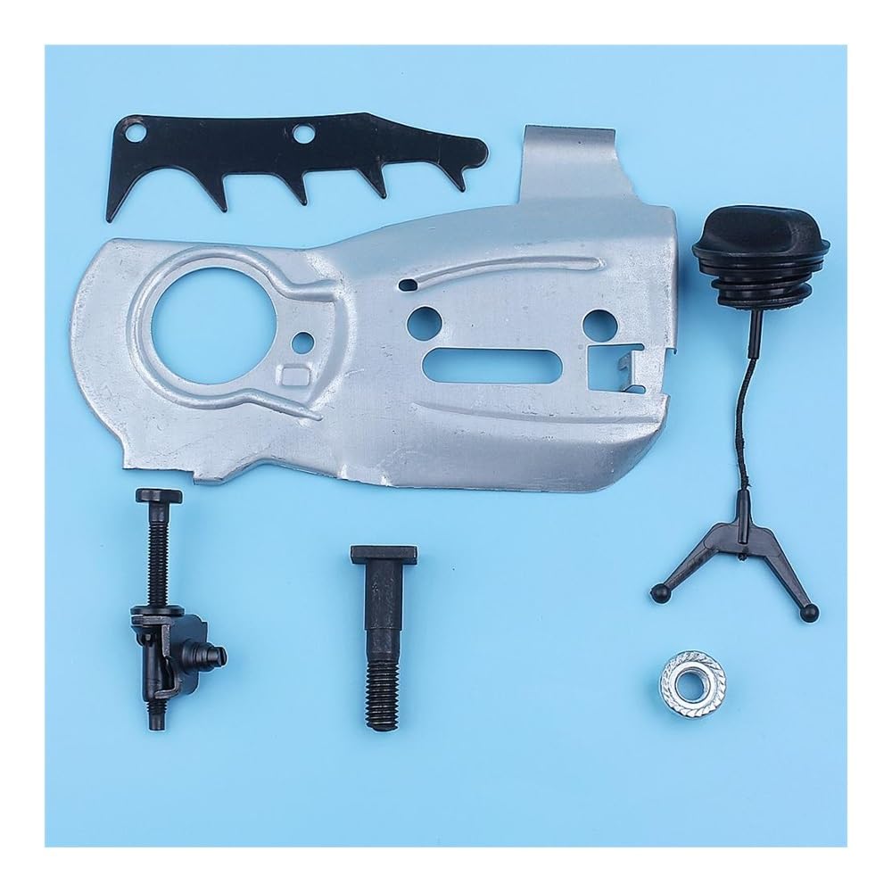 Kit di dadi for piastra guida barra tappo olio regolatore tendicatena adatto for motosega 350 345 340 2141 2145 2150 parte di ricambio