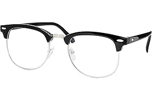 Malcolm X Glasses - Crystal Clear Hipster Eyeglasses Hot Fashion Horn Rim Big Frame Glasses