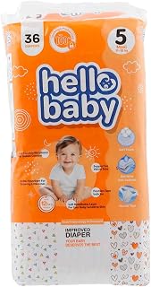 Hello Baby Jumbo Improved Diaper Size 5 Maxi 11 - 18kg, 36 pcs