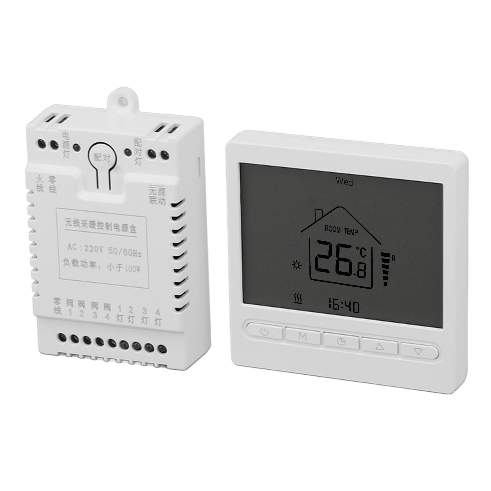 Termostato Digital, Control Preciso de Temperatura, para Aire Acondicionado y Calefacción por Suelo Radiante, Uso Doméstico, Material ABS, 1 Unidad