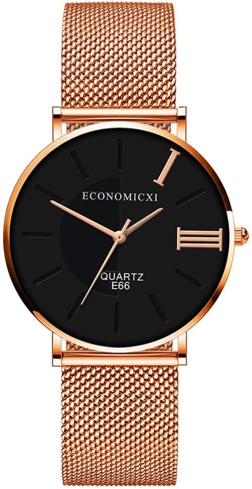 winsopee Ladies Luxury Business Style Watches Luxury Rose Gold Ultra Thin Quartz Wrist Watch