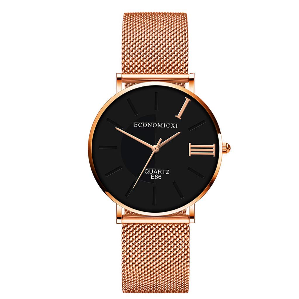 winsopee Ladies Luxury Business Style Watches Luxury Rose Gold Ultra Thin Quartz Wrist Watch