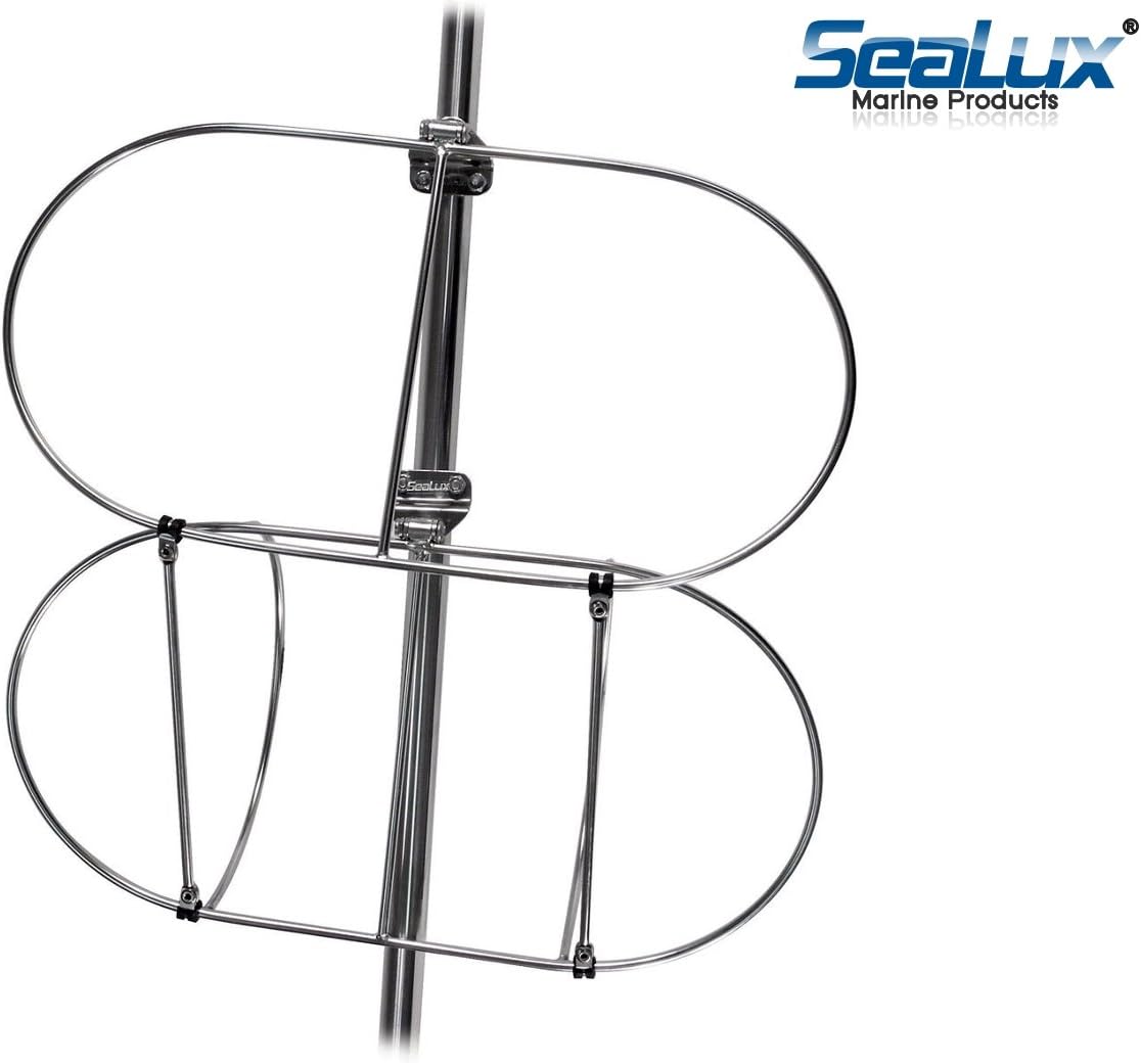 SeaLux Marine Solid Stainless Steel Double Fender Holder/Hanger/Basket in Various Size