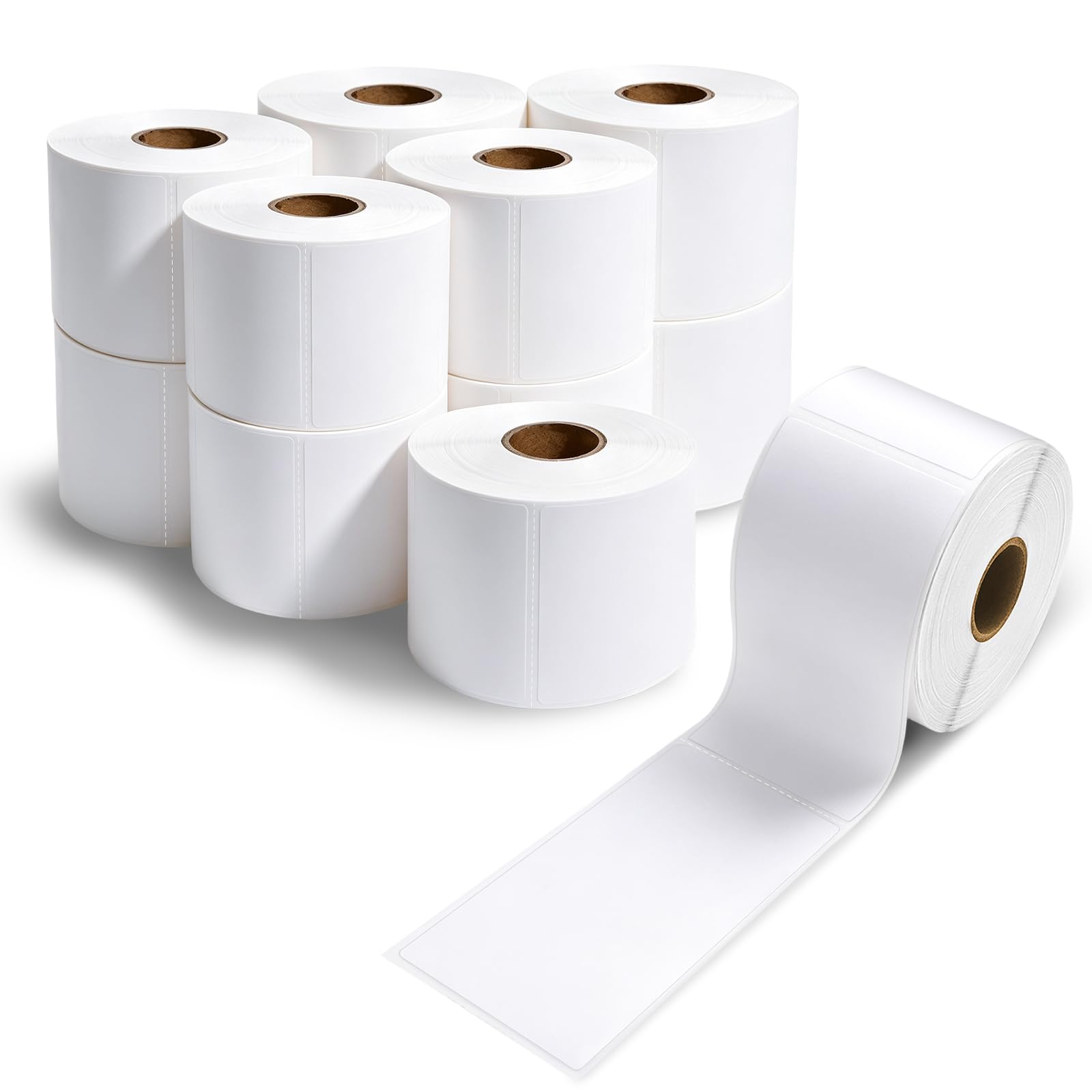 ESSENTIAL Etichette con codice a barre termico diretto da 5,7 x 10,2 cm, etichette di spedizione, impermeabili e resistenti ai graffi, 350 etichette di rotolo (12 rotoli)