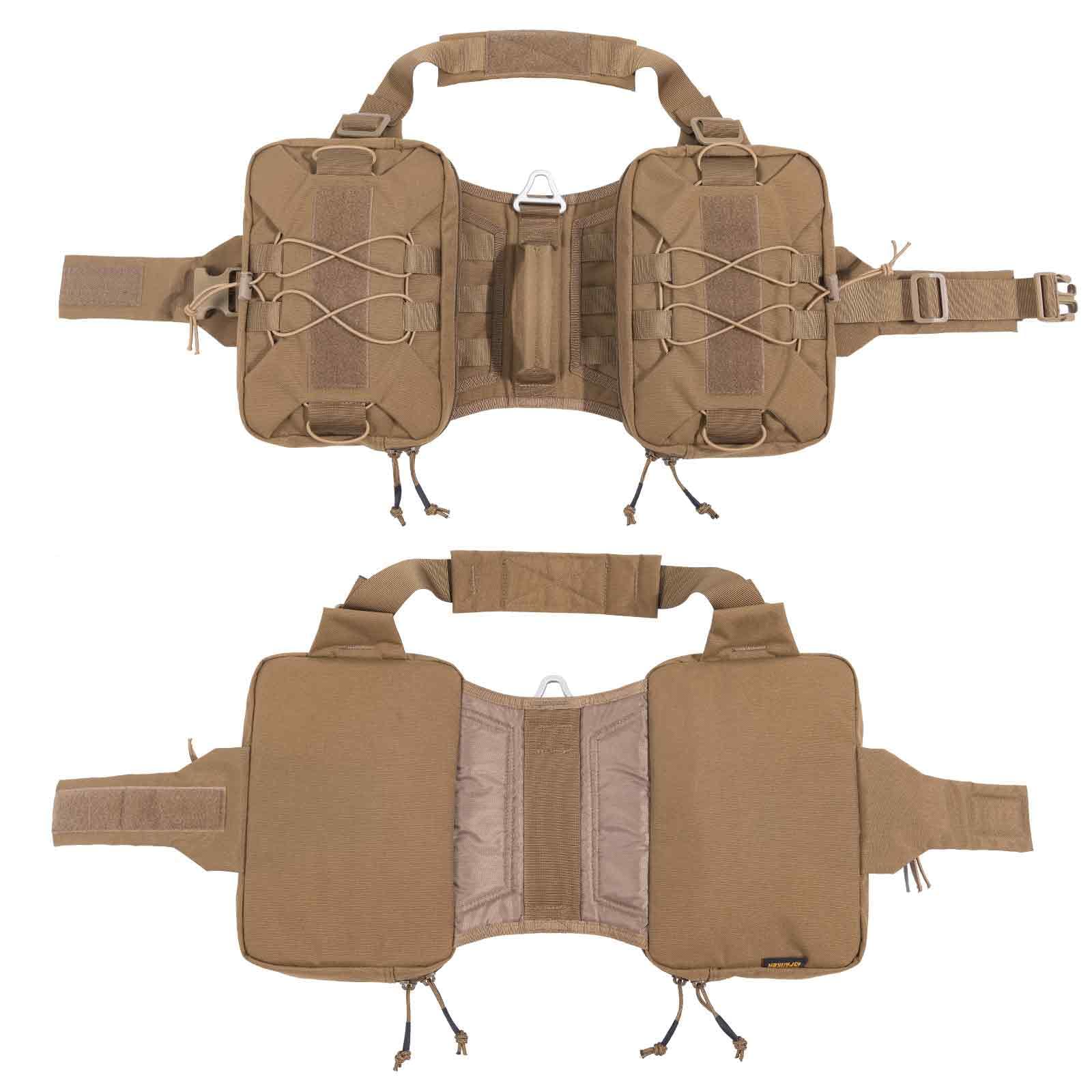 EXCELLENT ELITE SPANKER Mochila para Perro Hound Dog Saddle Bag para Viajes Camping Senderismo Perro Mediano y Grande con 2 Bolsillos Laterales de Gran Capacidad(COB-L)