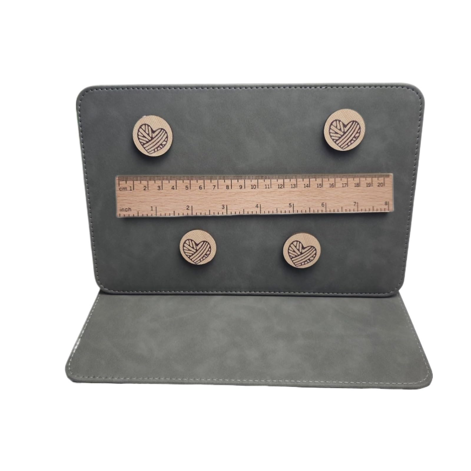 Portable Suction Crochet Chart Holder - Foldable Knitting Pattern Keeper for Easy Crafting(Grey)