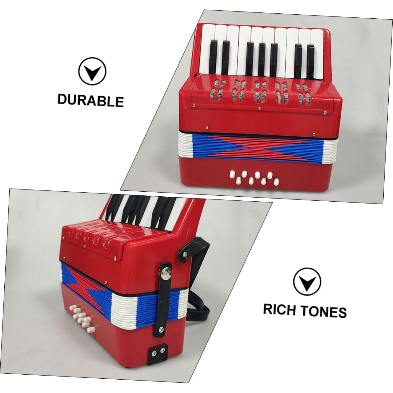 NOLITOY Acordeón Adorable Para Juguete Educativo y Instrumento Musical De Iniciación Para Aprender Música Casa