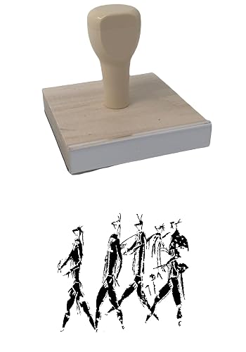 Cat Walk Rubber Stamp, 4 X 4 Wood Stamp