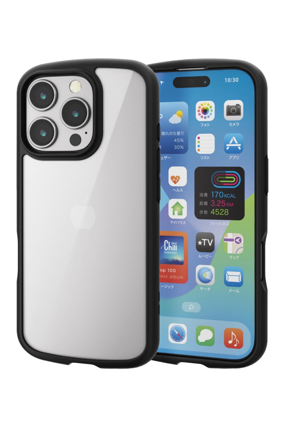 Amazon.co.jp: Elecom PM-A24CTSLFCGBK iPhone 16 Pro Case
