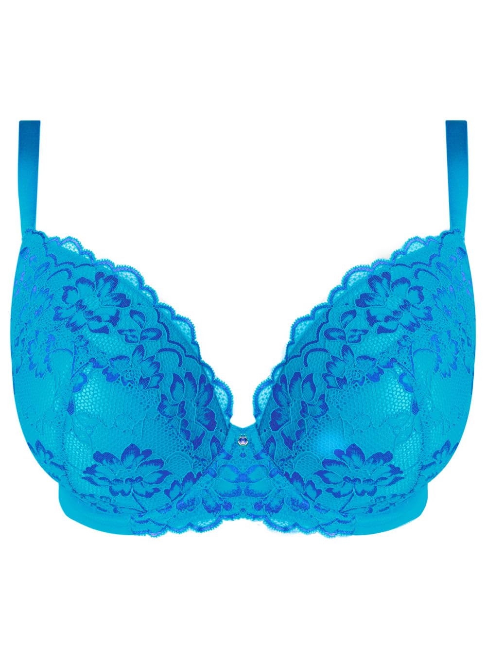 Ann Summers Turquoise Sexy Lace Padded Plunge Bra, 38Dd